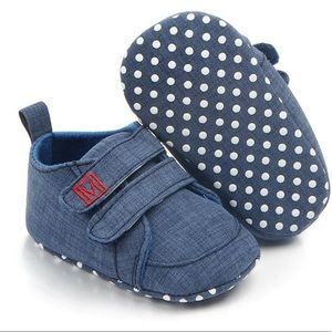 New Unisex Baby Crib Shoes Denim 6-12 months